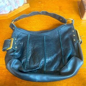 ANA A New Approach Black Leather Hobo  Womens Purse